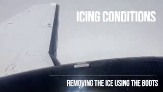 IN FLIGHT ICING CONDITIONS  SLOW MOTION  DEICING [upl. by Daniels]