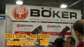 BOKER knives Shot Show Las Vegas 2011  Coltelleria Collini coltelli coltello [upl. by Samohtnhoj]