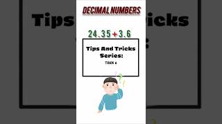 Easy way to add decimal numbers✅️Trick 6✅️ shorts shortytshortsyt tipsmathstricks mathshorts [upl. by Janie363]