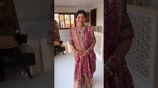 how to drape a dupatta with a saree  Dolly Jain saree draping with dupatta [upl. by Sadowski]