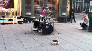 Baard Kolstad plays drums  Karl Johan 020711 [upl. by Asillem]