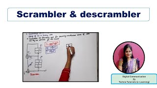 Unit2 L3  Scrambling  Scrambler and descrambler  scrambler in digital communication [upl. by Dralliw]