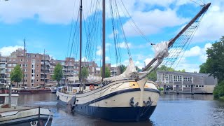 Grootste Tjalken van Nederland onderweg naar DELFSAIL 2024 [upl. by Nylrehc655]