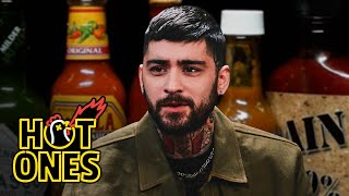 Zayn Malik Lets the Tears Flow While Eating Spicy Wings  Hot Ones [upl. by Rodnas]