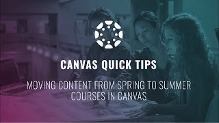 Moving Content from Spring to Summer Courses in Canvas [upl. by Meingoldas176]