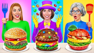 Reto De Cocina Willy Wonka vs Abuela  Guerra de Cocina de Multi DO Challenge [upl. by Zigrang618]