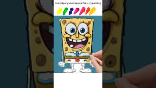 SpongeBob Square Pants Drawing Painting shorts spongebob [upl. by Iclek]