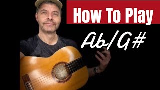 How to play an Ab G chord on guitar [upl. by Orthman737]