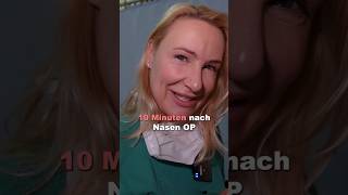 Nur 10 Minuten nach der NasenOP Leonie’s erster Eindruck 👃💖 drberkei nasenop nosejob [upl. by Derrik26]