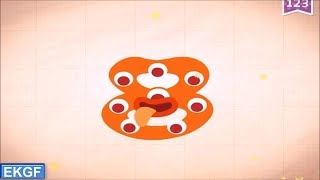 Learn Number Eight 8 in English amp Counting Math by Endless Alphabet Kids Educational Video [upl. by Ahsienek]