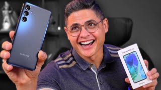 CHEGOU Novo Galaxy M55 da SAMSUNG Unboxing e Impressões [upl. by Danieu]