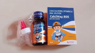 Calciway d3 800 drop full review uses sideeffects dose in Hindi [upl. by Ahsiruam]