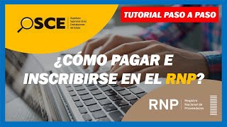 ¿Cómo inscribirse en el Registro Nacional de Proveedores del Estado RNP  OSCE 2023 Paso a Paso [upl. by Carmelo871]