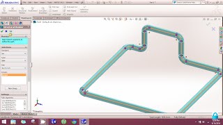 Solidworks  How to create bent pipe in Solidworks using weldments  Solidworks Tutorials [upl. by Eesdnil618]