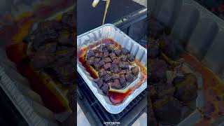 Hot Honey Pork Belly Burnt Ends  Over The Fire Cooking by Derek Wolf [upl. by Davin]