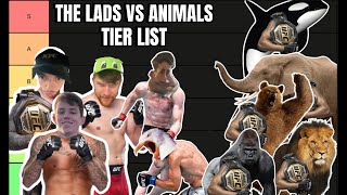 The lads VS animals tier list [upl. by Pincus]