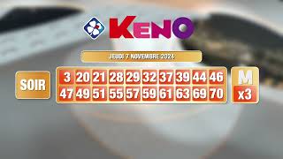 Tirage du soir Keno® du 07 novembre 2024  Résultat officiel  FDJ [upl. by Llertram]