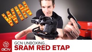 GCN Unboxing NEW SRAM Red eTap Groupset [upl. by Ikkela]