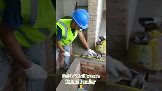 construction work Brick wall mason european standard work training video ✅🙏 [upl. by Ynolem]