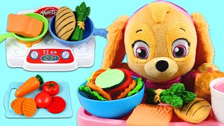 Paw Patrol Baby Skye Learns About Cooking amp Eating Healthy Meals [upl. by Aimac]