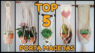 5 MEJORES Maceteros Colgantes de Pared ⭐Decora tu casa con Plantas y Macramé [upl. by Nilra6]