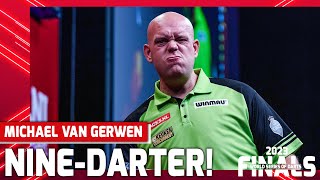 NINEDARTER ON HOME SOIL 🇳🇱 Michael van Gerwen v Luke Humphries  2023 World Series of Darts Finals [upl. by Gwen]