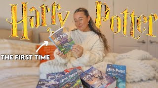 I read Harry Potter for the FIRST TIME  reading vlog  reactions [upl. by Atiekal]