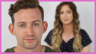 Male To Female MTF Transgender Makeup Tutorial  No HRT  Casey Blake [upl. by Knobloch496]