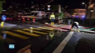 Lago di Como esondato Protezione Civile e Vigili del fuoco al lavoro senza sosta anche di notte [upl. by Zoha704]