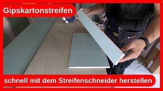 Gipskartonstreifen mit dem Streifenschneider schnell zuschneiden  Trockenbau  Dachausbau DIY [upl. by Brouwer]