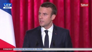 Premier discours dEmmanuel Macron en tant que Président de la République Française [upl. by Caria615]