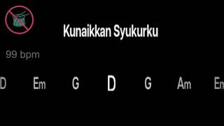 Kunaikkan Syukurku Kunci Chord Drumless No Drum Tanpa Drum Cover  Metronome [upl. by Inafit662]