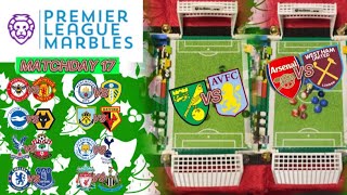 PREMIER LEAGUE MARBLES  Matchday 17 ⚽️🏟 [upl. by Patrizius]