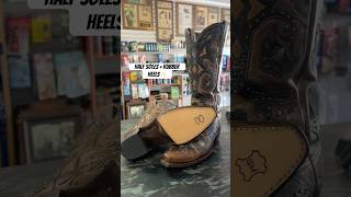 Half soles amp rubber heels👢 Americascobblercom✨ satisfying boots foam asmr [upl. by Drawoh325]