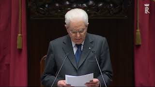 Messaggio di insediamento del Presidente Mattarella [upl. by Fredi]