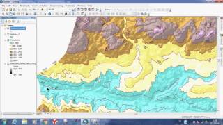 ArcMap izohipsContour in ArcMap [upl. by Eilyk]