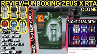 ZEUS X RTA CLONE RASA OTEN  UNBOXINGREVIEW [upl. by Ogilvy]