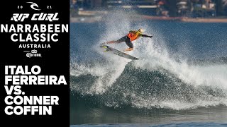 Italo Ferreira vs Conner Coffin HEAT REPLAY Rip Curl Narrabeen Classic Round of 16 [upl. by Marijn]