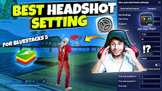 Best Headshot Settings For Free Fire PC  Bluestacks 5 Free Fire Headshot Setting [upl. by Ised207]