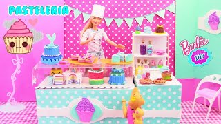 🍰 Como hacer PASTELERIA para MUÑECAS Barbie muy FÁCIL Reciclando MANUALIDADES PARA MUÑECAS [upl. by Eisyak318]