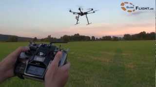 DJI S800 Hexakopter  Erstflug Tutorial [upl. by Frentz]