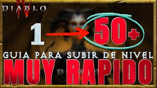 SUBE AL NIVEL 50 EN POCO MAS DE UNA HORA DE ESTA FORMA  DIABLO IV [upl. by Donaldson]