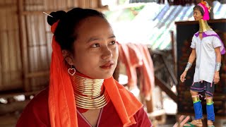 Weird Cultural Traditions  Long necked women of PADAUNG Tribe  Thailand Myanmar Rings Necked [upl. by Ciapas]