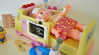 Ambulance baby doll Doctor toy video for children [upl. by Arda993]