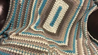 How to Crochet Beginner Modern Granny Rectangle Blanket [upl. by Llevert810]