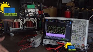 6000 Watt Aims inverter Pure Sine Wave On The Keysight DSOX4024A Oscilloscope [upl. by Anomor]