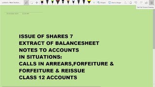 Issue Of Shares 7 Class 12 Accounts [upl. by Ardnekat]