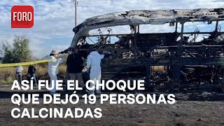 Choque en Sinaloa Dan detalles del accidente que dejó 19 personas calcinadas  En Una Hora [upl. by Nevuer]