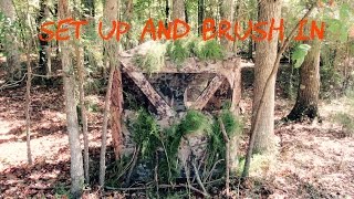 Setting Up and Brushing in a Ground Blind  Ameristep Caretaker [upl. by Grantland]