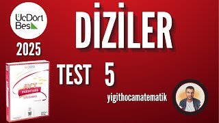 DİZİLER TEST 5  345 AYT MATEMATİK SORU BANKASI 2025 [upl. by Sirob]